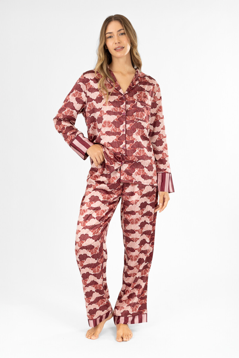 Pijama frida mariposas - Rosa antique 