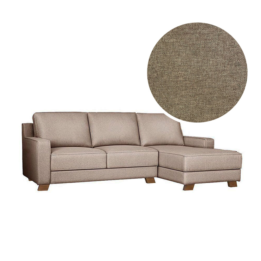 SOFA 3 CUERPOS DIVANNO CON CHAISE IZQUIERDO BEIGE Sofa 3 Cuerpos Divanno Con Chaise Izquierdo Beige