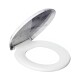 Asiento de inodoro acolchonado Universal Atlas MARMOL BLANCO