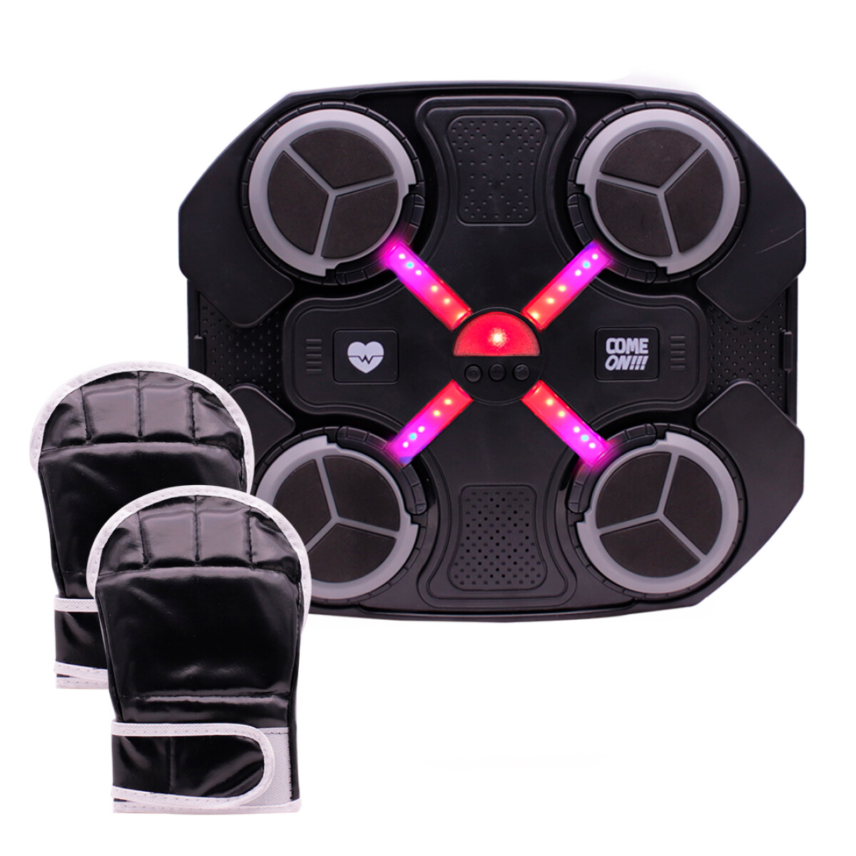 set de boxeo infantil con luz y sonido - NEGRO 