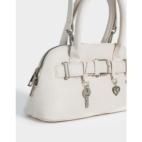 Cartera Mini Bowling Blanco Crudo