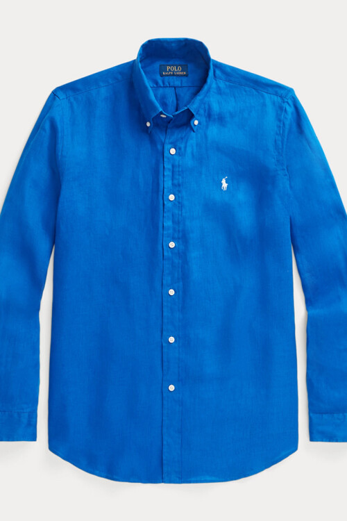 Camisa Lino Polo Ralph Lauren Heritage Blue