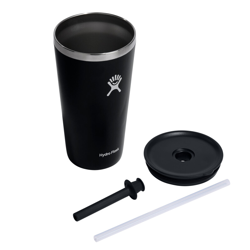 28oz Tumbler With Straw Black