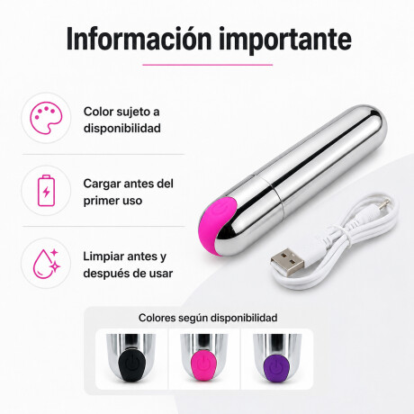 Bala Vibradora Recargable USB Bala Vibradora Recargable USB