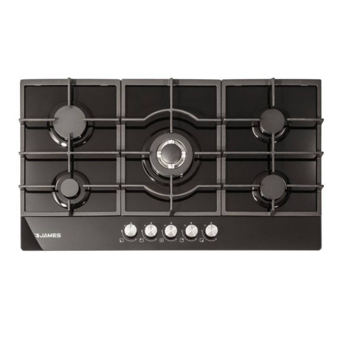 ANAFE EMPOTRAR GAS 5 HORNALLAS JAMES VIDRIO NEGRO 