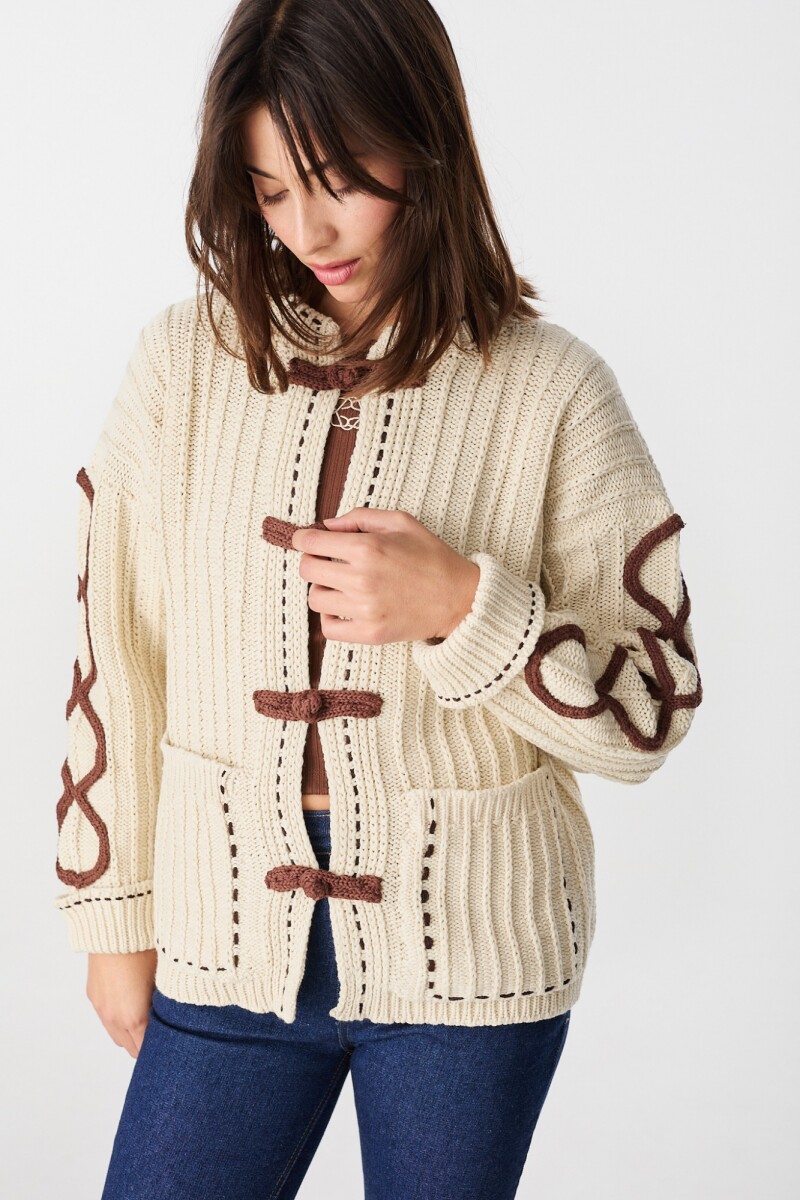 Cardigan Luisina Crudo