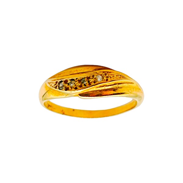 Anillo-Oro bajo-Piedra Zirconia-AN8042 conpiedra