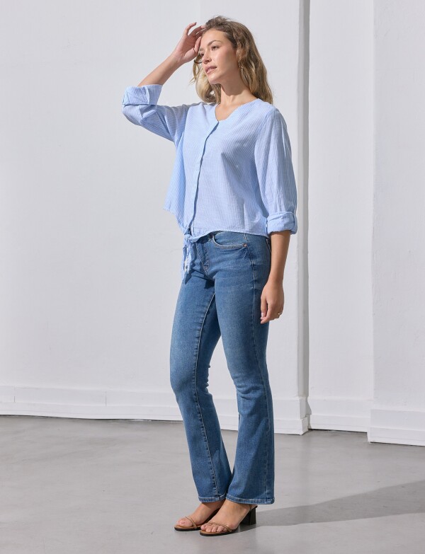 Blusa Algodon Nudo CELESTE/MULTI