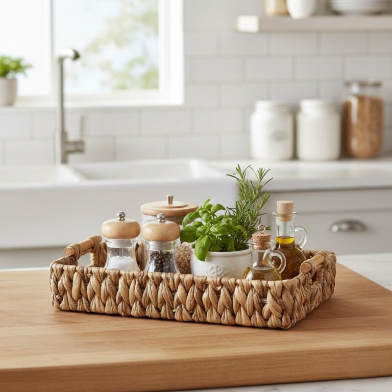 BANDEJA RECT YUTE 34X26X7.5CM MED Unica