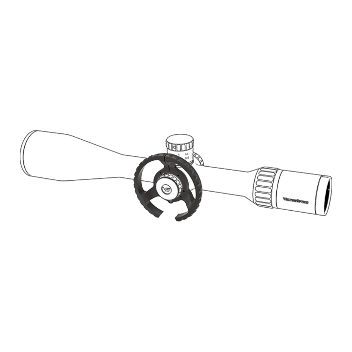 Rueda para mira con paralelaje lateral GenII - Mira Continental 