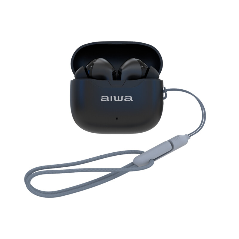 Auriculares Bluetooth AIWA Waterproof TWS con Micrófono y Cancelación de Ruido Negro