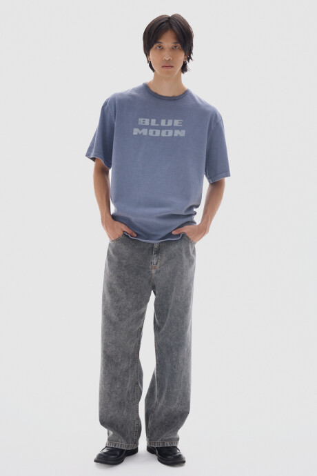 T-shirt Moon Blue