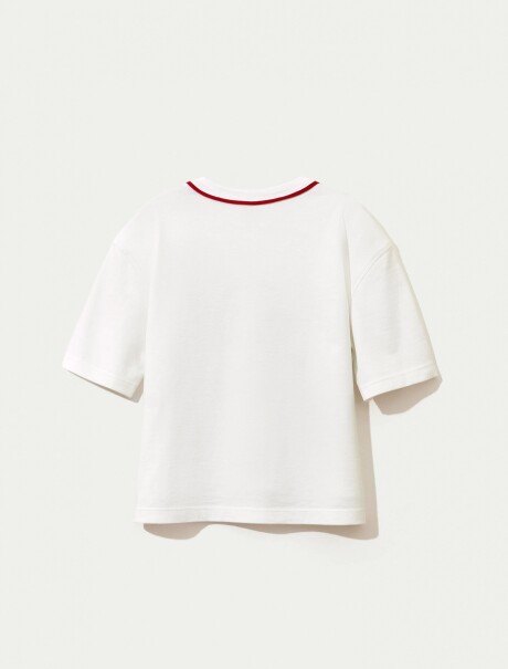 CAMISETA INFANTIL OVERSIZED CON ESTAMPA BLANCO