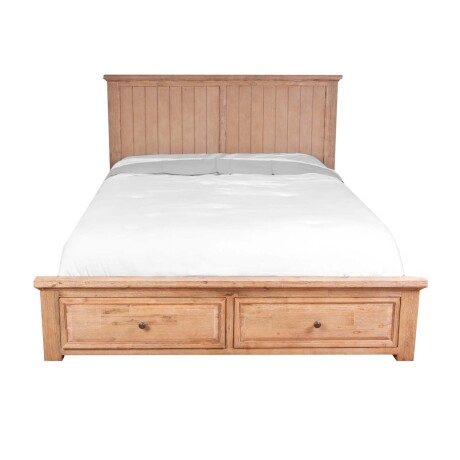 CAMA C/ CAJONES KING MADERA-ACACIA NATURAL-BEIGE WESTPORT