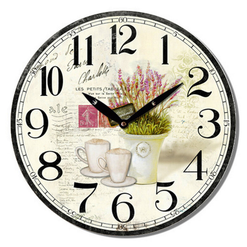 Reloj de pared mdf D28,8x3,5 cm MACETA