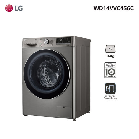 Lavasecarropas LG Inverter WD14VVC4S6C 14 Kg Gris Oscuro
