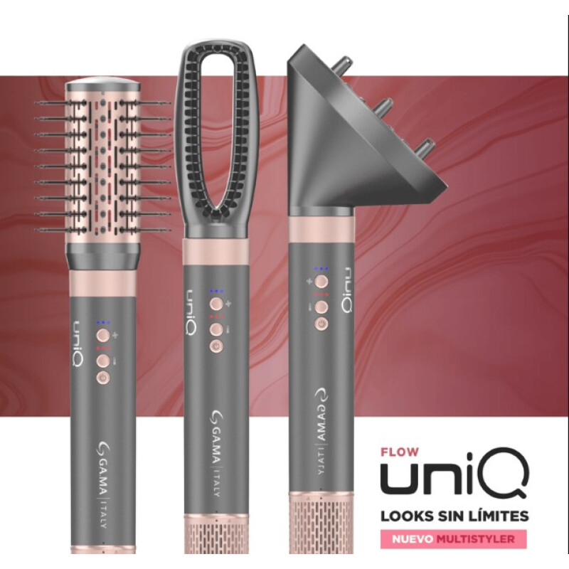 GAMA Italy Multistyler UniQ Flow 12 en 1 | Secador, Rizador, Alisador y Cepillo Modelador Profesional con Efecto Coanda GAMA Italy Multistyler UniQ Flow 12 en 1 | Secador, Rizador, Alisador y Cepillo Modelador Profesional con Efecto Coanda