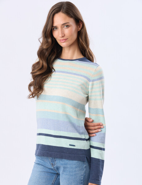 BUZO TEJIDO RAYADO Azul