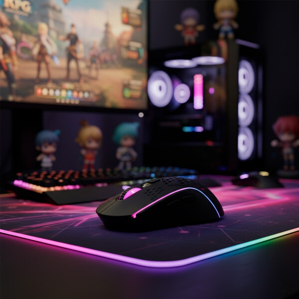 Mouse Gamer Inalambrico Xtrike Me 7 Boton 8000 Dpi Rgb Usb Color Negro