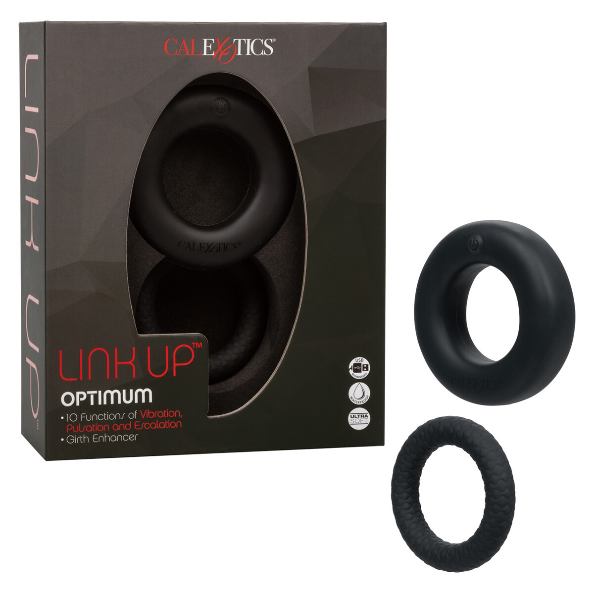 Link Up Optimum Anillo Recargable Vibrador - Negro 