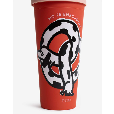 Vaso Plástico Estampado Rojo Medio