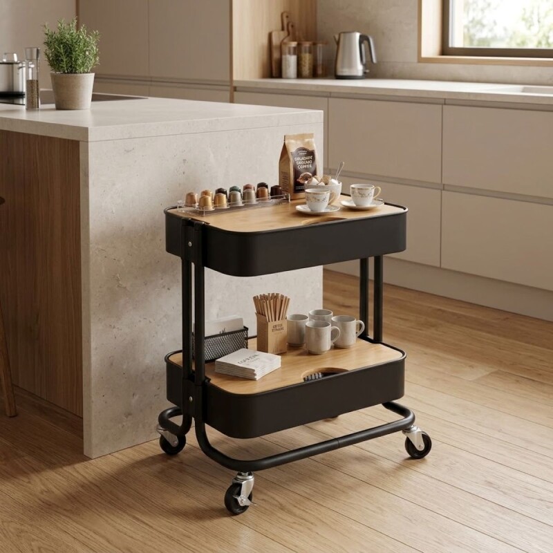 ORG METAL NEGRO/RUE 2 NIV Unica