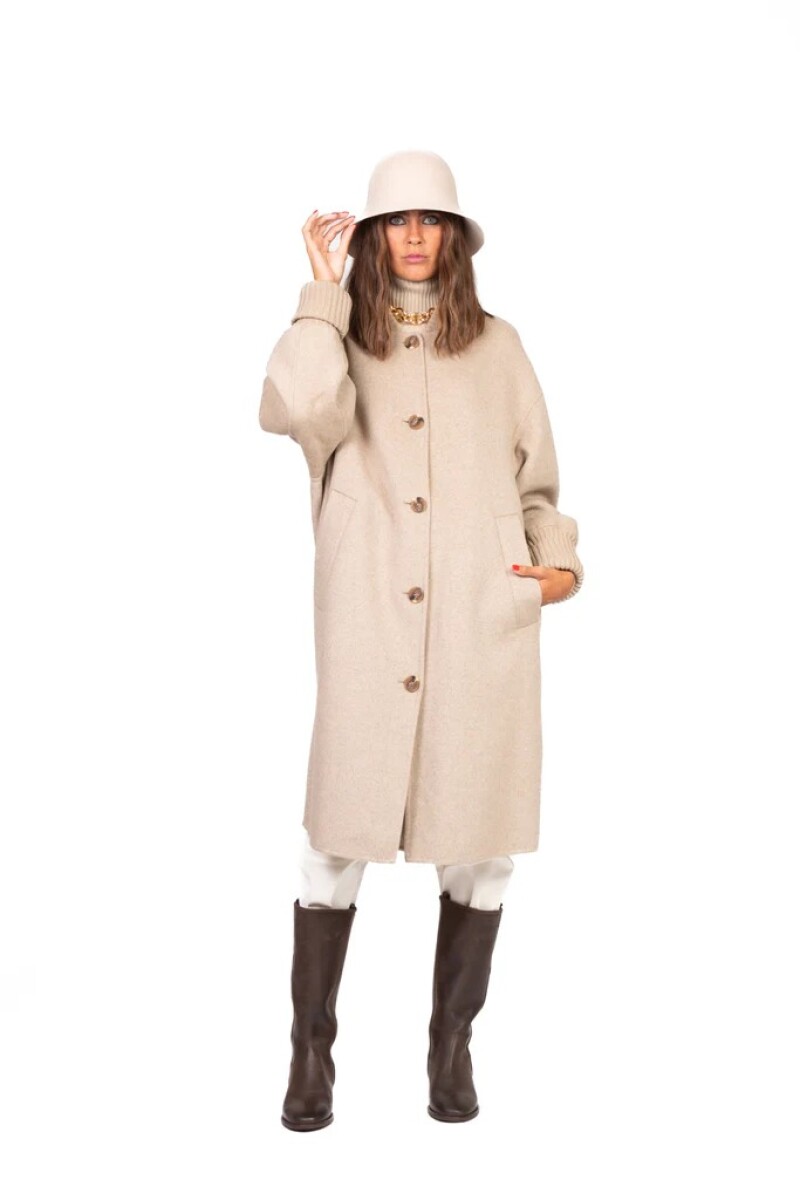 CHAQUETA LARGA Beige