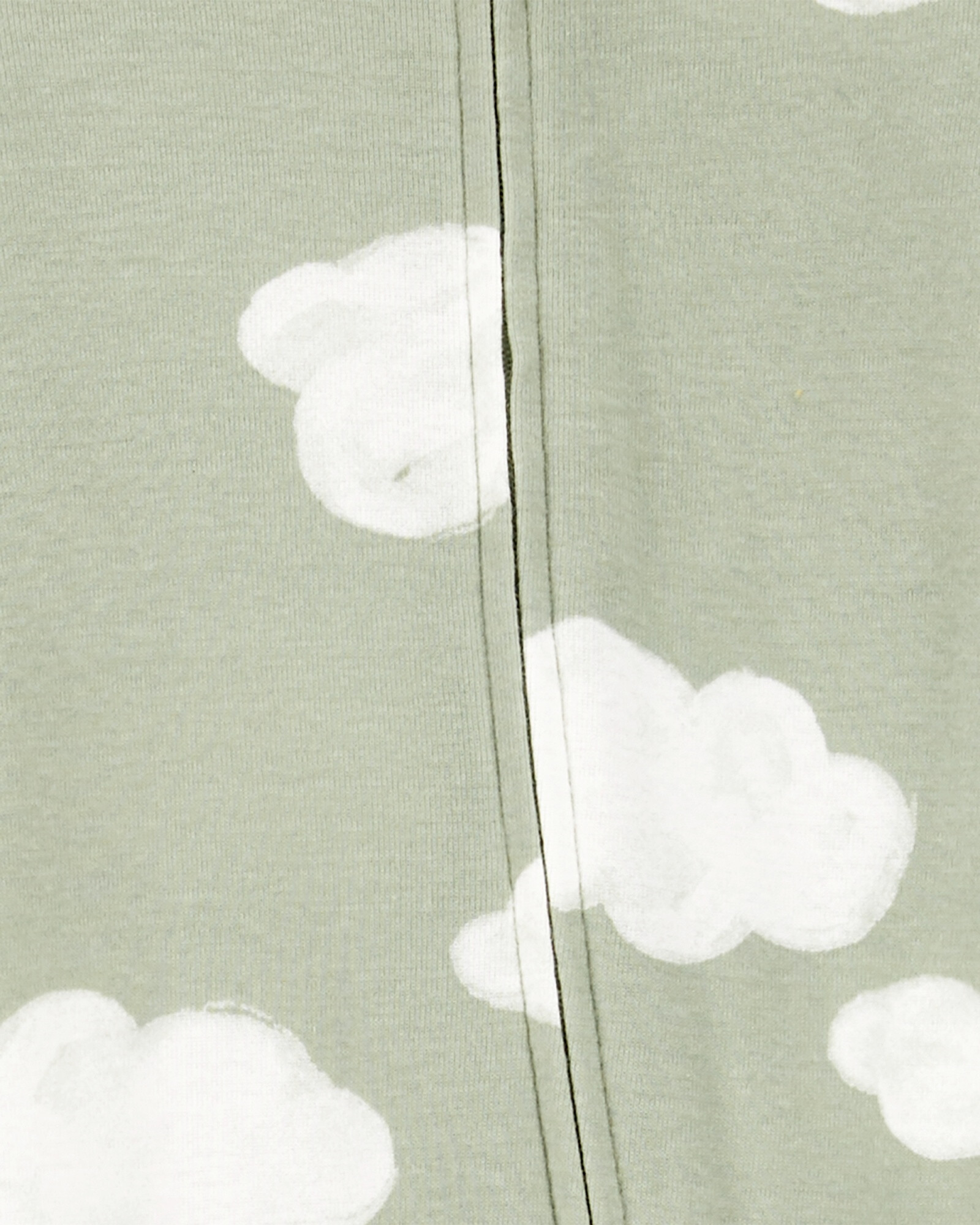Pijama una pieza de algodón, con pie y gorro, diseño nubes Pijama una pieza de algodón, con pie y gorro, diseño nubes