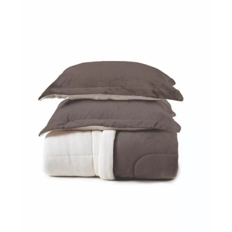 Acolchado Terciopelo y KARSTEN c/porta Almohada KING Suri Gris Oscuro