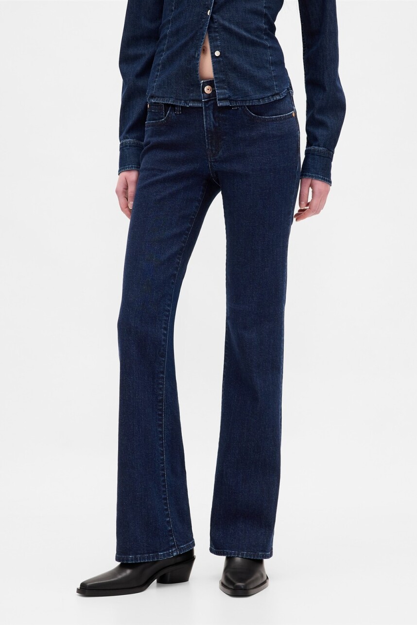 Jean Long And Lean Mujer Dark Indigo
