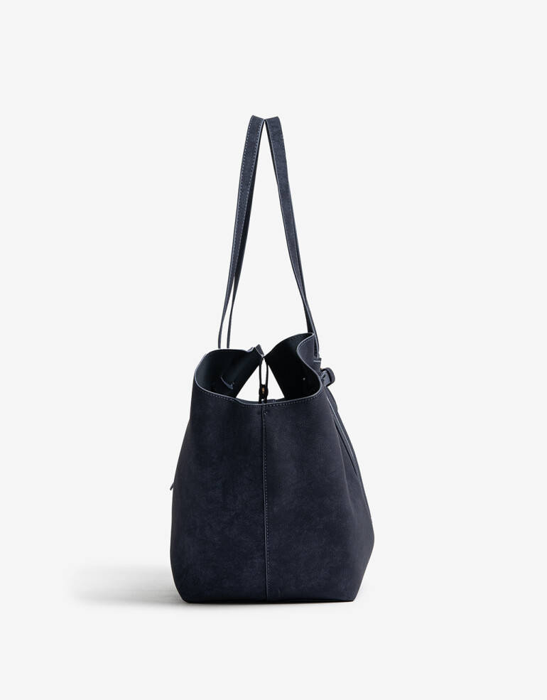 Shopper Cartera Shopper Curva - Azul Marino