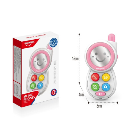 Teléfono Infantil Musical Bebé Huanger He0513 Con Sonidos Ub BLANCO