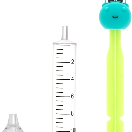 Jeringa lavado nasal Dino verde