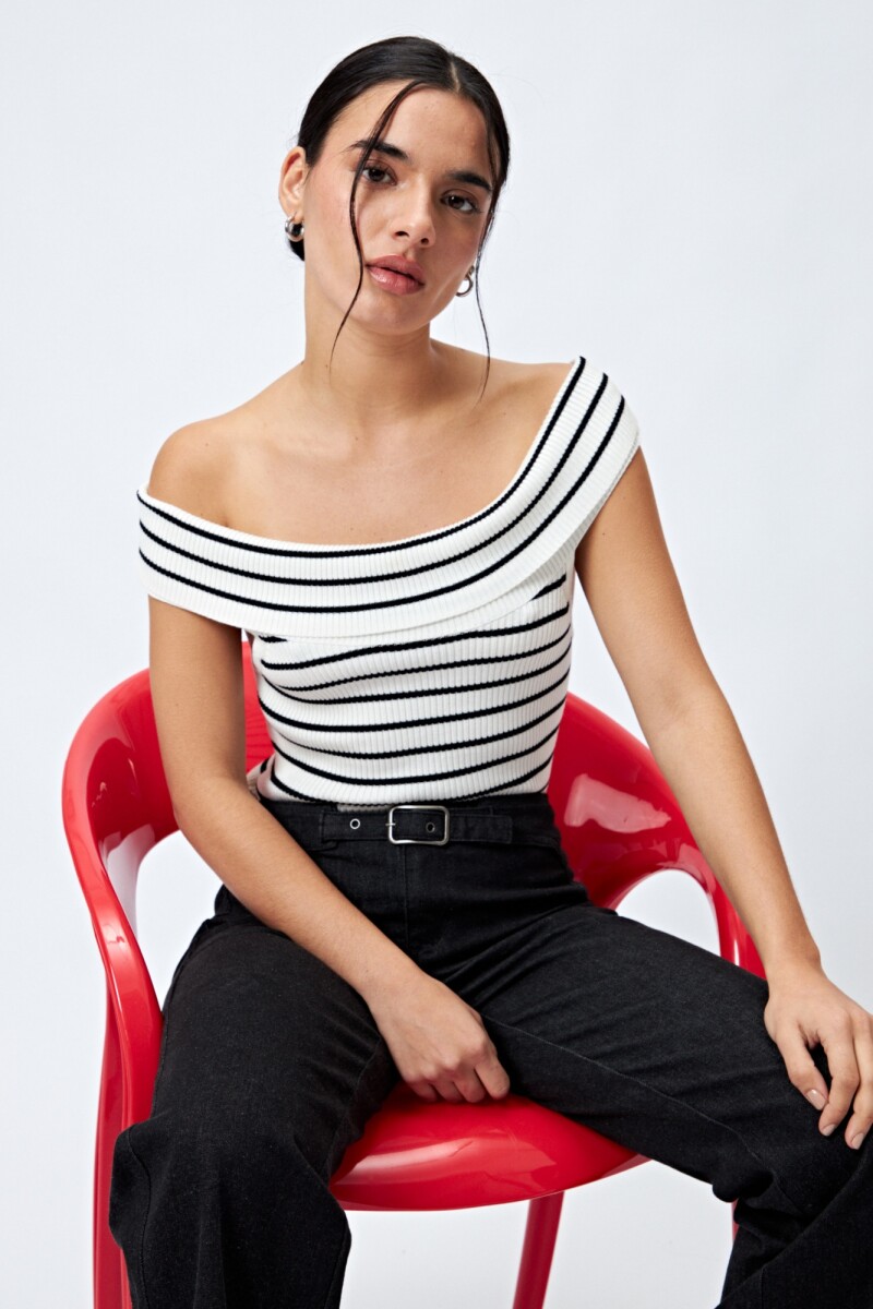 TOP FEDRA Negro/Crudo