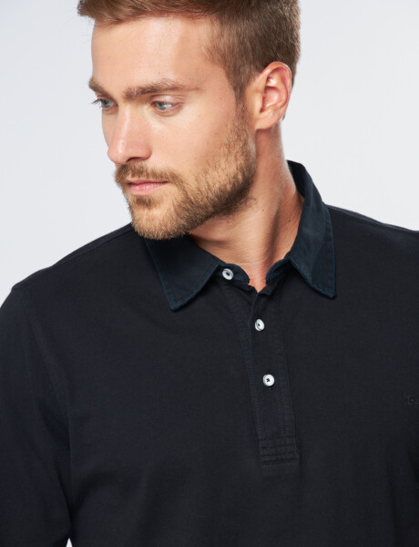 REMERA POLO LISA Negro