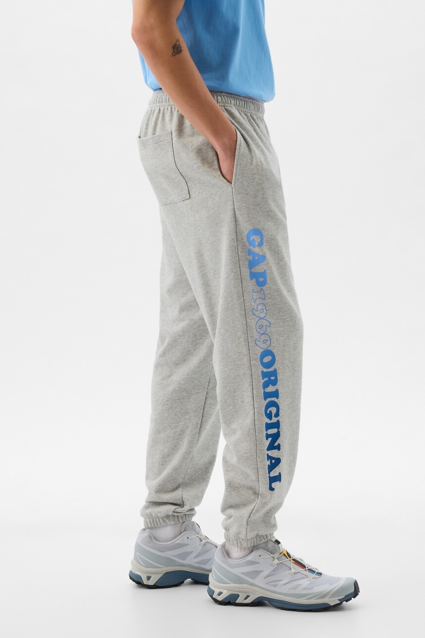 Pantalón Deportivo Logo Hombre Light Heather Grey B08