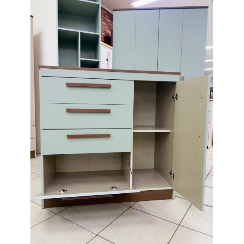 Comoda 3 Cajones 1 Puerta Lille Pistacho Comoda 3 Cajones 1 Puerta Lille Pistacho