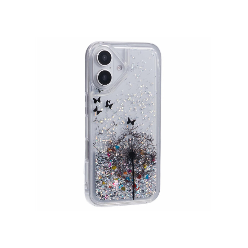 Protector para iPhone 16 brillos diseño flor Protector Para Iphone 16 Brillos Diseño Flor