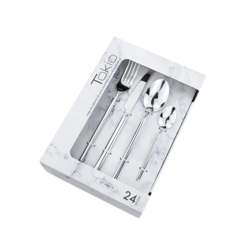 Set 24 Piezas Cubiertos - Acero Inox Mate Tokio Set 24 Piezas Cubiertos - Acero Inox Mate Tokio