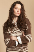 CARDIGAN FERONIA Marrón Corteza