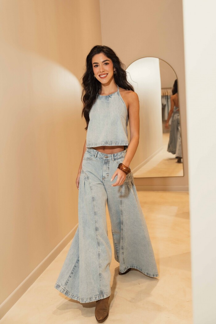 PANTALÓN KAIA ICE BLUE DENIM PANTALÓN KAIA ICE BLUE DENIM