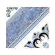 Ceramica Geometrica 45X45 Brillante Azul Decorada