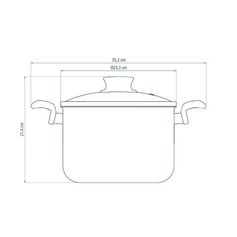 Olla alta modelo "PARIS", Ø22cm TR6004