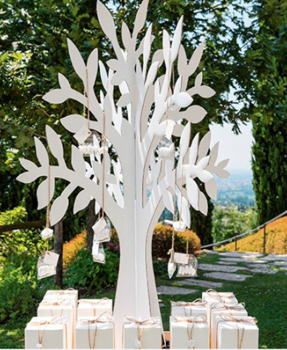 Árbol cartón Olmo 58,5 cm - Blanco 