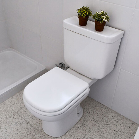 TAPA INODORO BARI BLANCA BRILLO MATERIAL HDF HERRAJE 000