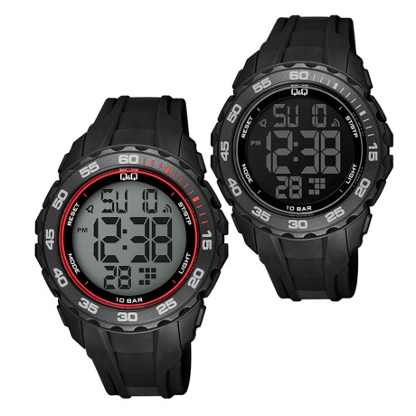 Reloj Q&Q Digital Deportivo Original PVC Sumergible Negro