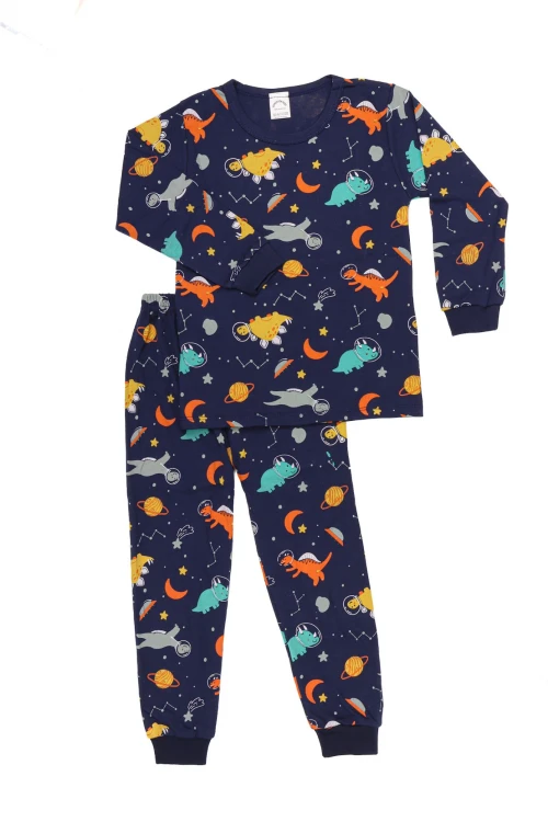 Pijama Dinosaurios Azul Marino