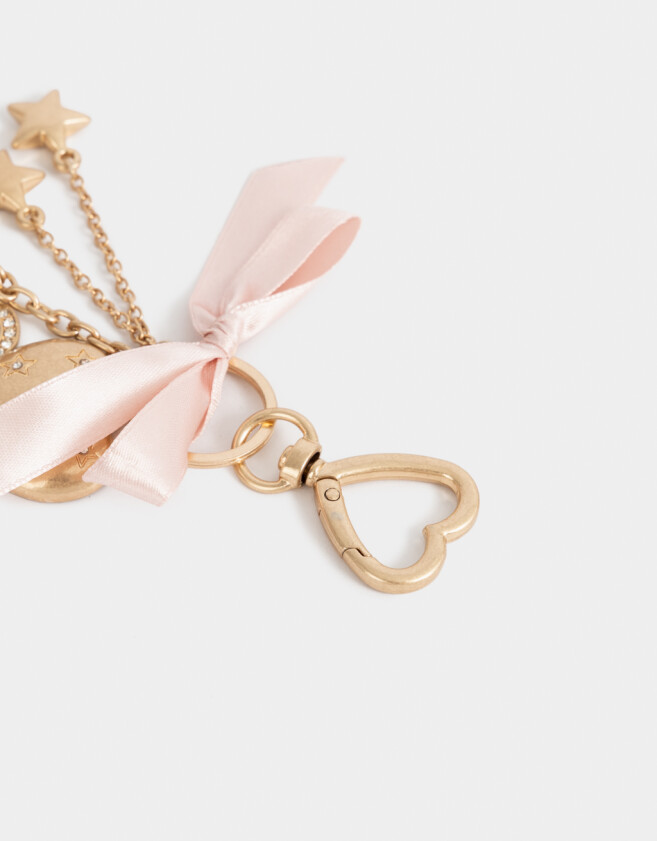 Llavero Metal Llavero Y Charm De Corona - Dorado