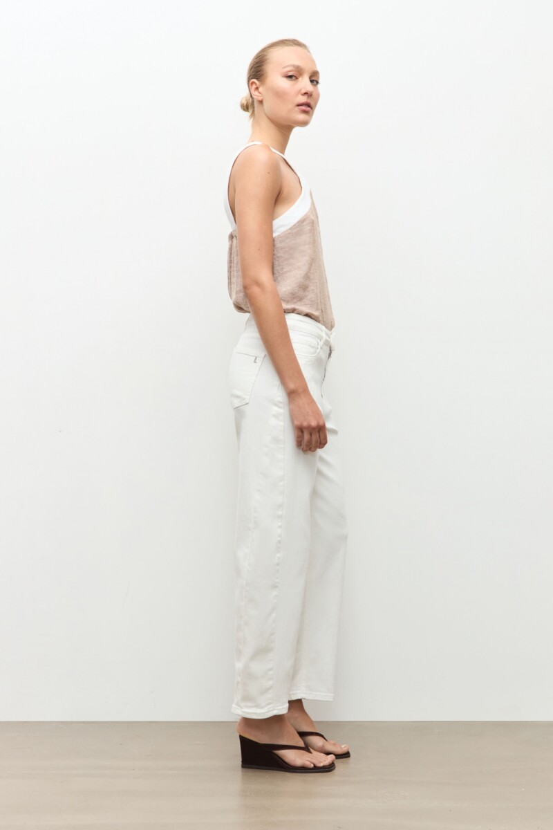 Jean barrel Celia blanco