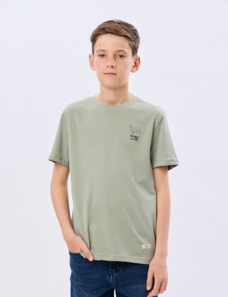 REMERA ESTAMPADA DE ALGODÓN Verde